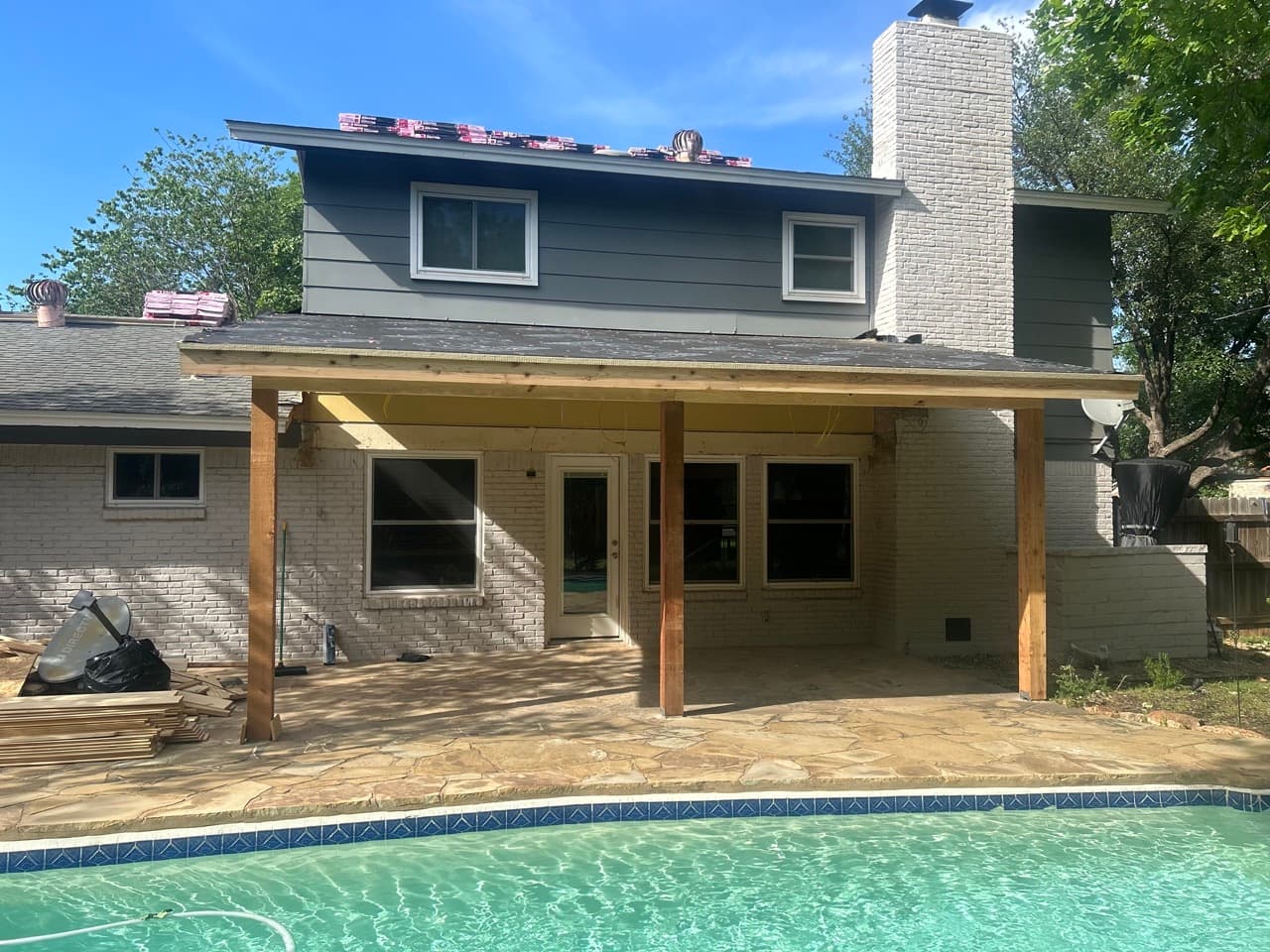 Custom Awning for homeowner's pool patio